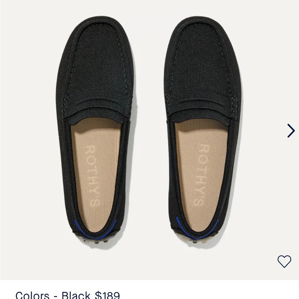 Rothy's "The Driver" Black Size 8.5 Worn Once- too big.